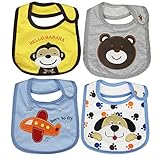 Happy　Cherry　可愛い　ベビー　ビブ　エプロン　赤ちゃん　防水　お食事　よだれかけ　人気　安全材質　ファッション　お洒落　4枚セット　4柄あり
