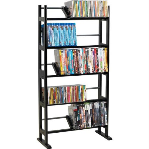 See AV Media Storage-Atlantic 230-CD/150-DVD/Blu-ray s Element Wood/Metal Multimedia Storage Rack