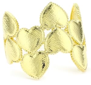 Tuleste Market Heart Gold Cuff Bracelet by Tuleste Market
