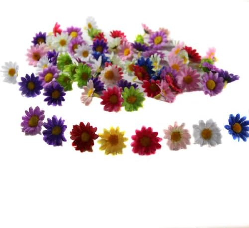 Artificial Flower Fake Flowers Flora For Decoration Soft Mini Daisy Flowers Wedding Bridal Hair Clips Headbands Dress Yellow (Multi)