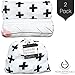 Kaydee Baby Organic Muslin Cotton Swaddle Blankets - Set of 2-47x47 Inch Large Unisex Swaddling Blanket - Different Options Available (Swiss Cross & Arrows)