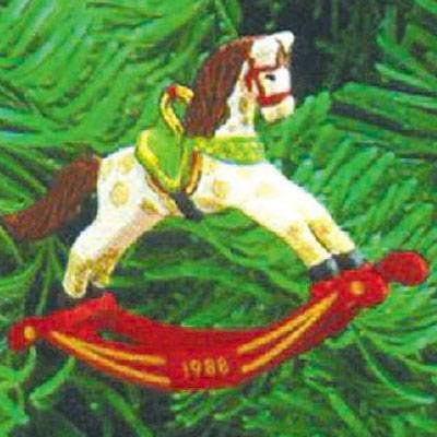 Vintage Hallmark Keepsake Christmas Ornament Rocking Horse 1988 New in Box