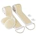 Exfoliating Sisal Back Scrubber & Pad (4 Pack) - Shower Sponge for Men/Women, Effective Against Acne