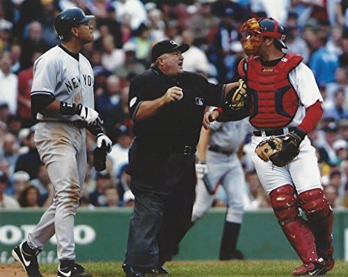 Baseball Boston Red Sox Jason Varitek vs NY Yankees ARod Before Fight - 8"x10" Photo with Protective Sleeve