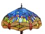 Tll013f American Made Handcrafted Tiffany Style Floor Lamp with Dragonfly Design.