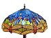 Tll013f American Made Handcrafted Tiffany Style Floor Lamp with Dragonfly Design.