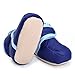 Enteer Infant Waterproof Snow Boots Premium Soft Sole Anti-Slip Warm Winter Prewalker Toddler Boots (7-12months, navy)