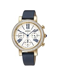 Seiko SRW016 35mm Stainless Steel Case Blue Calfskin Hardlex (used for Seiko only) Womens Watch