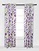 Bacati - Botanical Sanctuary Multicolor Purple Floral Curtain Panel