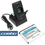 Bargaincell- HTC Cingular Star Trek / 3125 / Smartflip / 8500 PDA Accessory Bundle- Standard Lithium-Ion Battery + USB Hot Sync Cradle LCD Twin Desktop with AC Adapter
