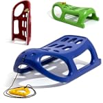Strong plastic sledge with metal runn...