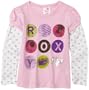 Roxy Girls 2-6x Roxy Teenie Wahine - Miss Match Overtee,Light Pink,4T
