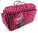Periea Handbag Organiser, 14 Compartments, Pink With Black Polka Dots- Lexy