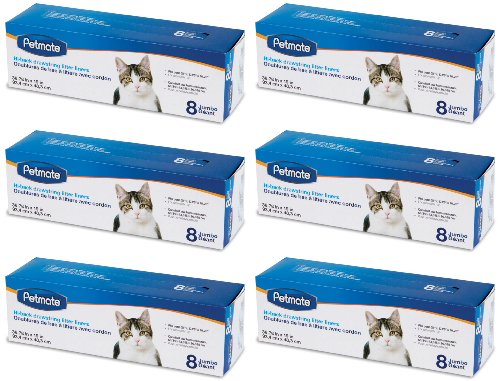 Petmate Drawstring Hi Back Litter Pan Liner Jumbo 48 ct (6x8ct)