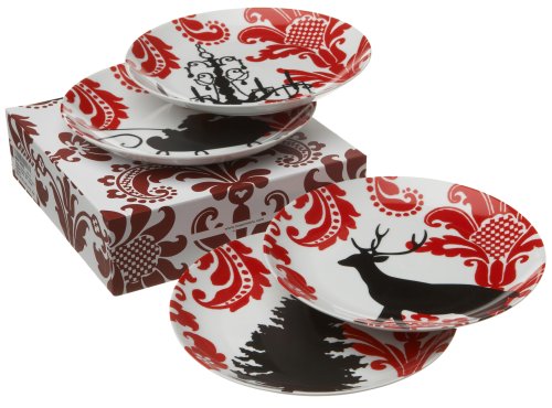 Rosanna Haute Holiday Dessert Plates, Set of 4
