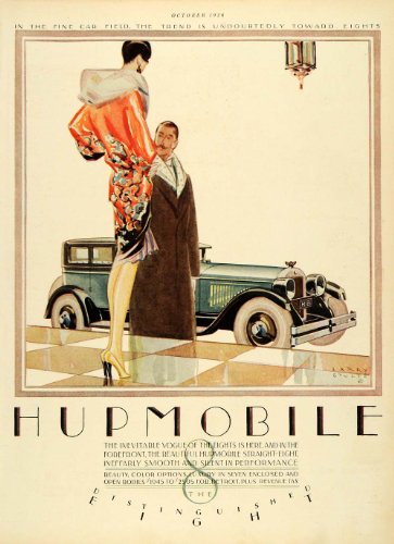 1926 Ad Hupmobile Eight Luxury Automobile Hupp Motor Co Larry Stults Art Deco - Original Print Ad