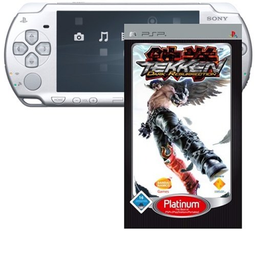 Childrens Toyshop  Video-Spiele : PSP Konsole PlayStation Portable silver inkl. Tekken: Dark Resurrection - Platinum
