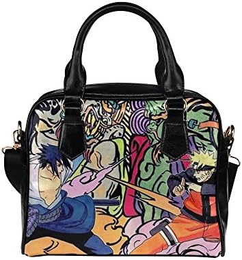 Japan Anime Cartoon Naruto Naruto Uzumaki vs Uchih Handbags Tote Bag Leather Satchel Shoulder Bag Purse for Women