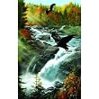 Eagles at the Waterfall 1000pc Jigsaw Puzzle by Kevin Daniels