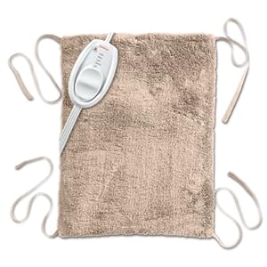 Sunbeam Ultra Soft Heating Pad with Straps, Beige, Standard