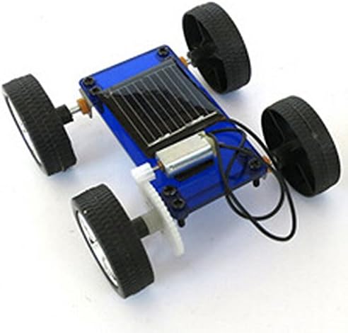 Miraclears DIY Mini Assembly Solar Powered Robot Car Tank Chassis RC Toy Children Assembly Toys Model - Blue