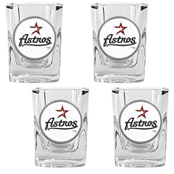 Houston Astros MLB 4pc Square Shot Glass Set by Great American Products