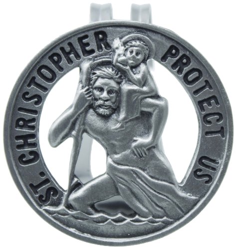 Cathedral Art KVC105 Auto Visor Clip, St. Christopher, 2-3/8-Inch