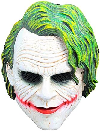 LYongBF Batman Joker Masks YFY Glass Masks For Halloween Mask (White and Black)