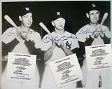 Mickey Mantle Ted Williams Joe Dimaggio Signed Autograph COA