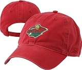 Minnesota Wild Red BL Slouch Adjustable Strapback Hat