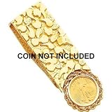 14K Gold Coin Bezel Money Clip