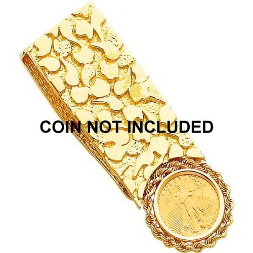 14K Gold Coin Bezel Money Clip