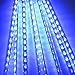 Perfect Holiday, 50cm 8 Tube 240 Leds Snowfall Meteor Rain Light Tube for Holiday Party Christmas Xmas Decoration with Us Plug Blue