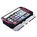 MYBAT IPHONE5HPCTUFF2DIM019NP Premium TUFF Case for iPhone 5 - 1 Pack - Retail Packaging - Zebra Skin Hot Pink/Black