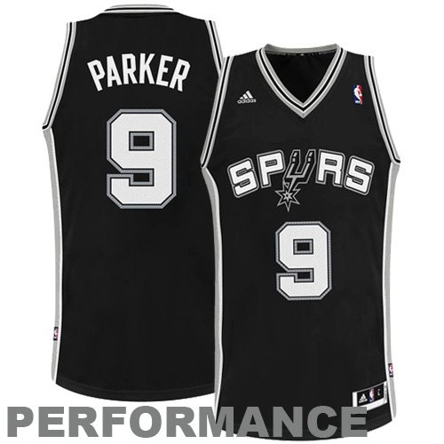 NBA San Antonio Spurs Black Swingman Jersey Tony Parker #9, Large NBA San Antonio Spurs Black Swingman Jersey Tony Parker #9, Large