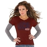 NBA Touch by Alyssa Milano Cleveland Cavaliers Ladies Wine Double V Tri-Blend Premium T-shirt (Medium)