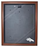 NFL Denver Broncos Cabinet Style Jersey Display, Brown
