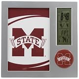 Mississippi State Bulldogs Team Desk Clock & Thermometer