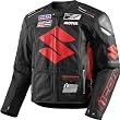 Icon Victory Suzuki Men's Leather Road Race Motorcycle Jacket - Black