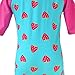 TFJH E Swimsuit for Girls Sun Protetion Short Sleeve Swimwear UV 50+ HotPink Cute,Strawberry 92/98