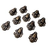 10個入り 木箱アクセサリー バックルスナップ シャックル ボックスロック 金属バックル ネジ付き 46*34mm