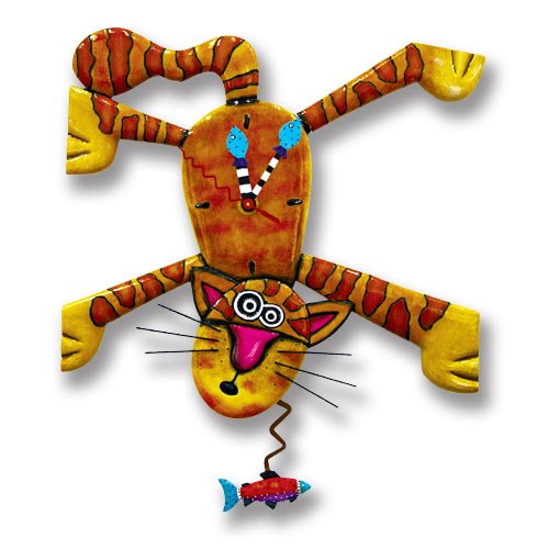 Ceramic Cat Wall Clock