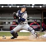 UNSIGNED Joe Mauer 16x20 Blocking the Plate