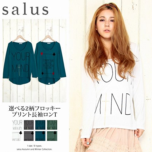 (サルース) salus フロッキープリント長袖ロンT