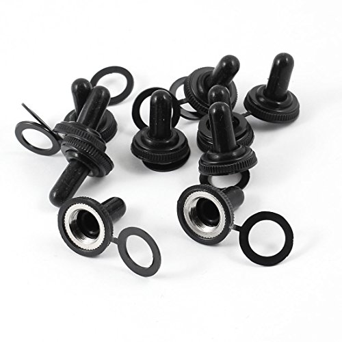 uxcell® 10 Pcs 11mm Thread Dia Rubber Toggle Switch Boot Weatherproof Cover