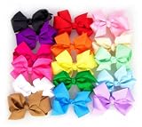 Ema Jane - Grosgrain Baby Hair Bow Clips (Headbands Not Included) (16 Pack)