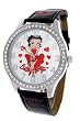 Betty Boop #BB-W511A Women's Oversize Leather Strap Watch