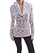PattyBoutik Cowl Neck Long Sleeve Ribbed Hem Multi Color Pullover Open Knit