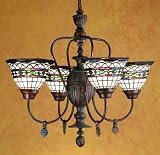 LAMPS BEAUTIFUL Tiffany Style Roman Four-Light Chandelier by Meyda Tiffany--Excellent customer service--see our feedback.