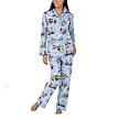 Nick & Nora&reg; Womens Traveling Santa Pajamas Set - Blue